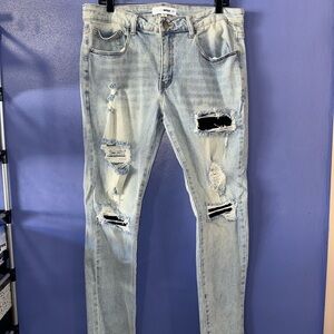 Fashion Nova Men's Light Blue Jeans